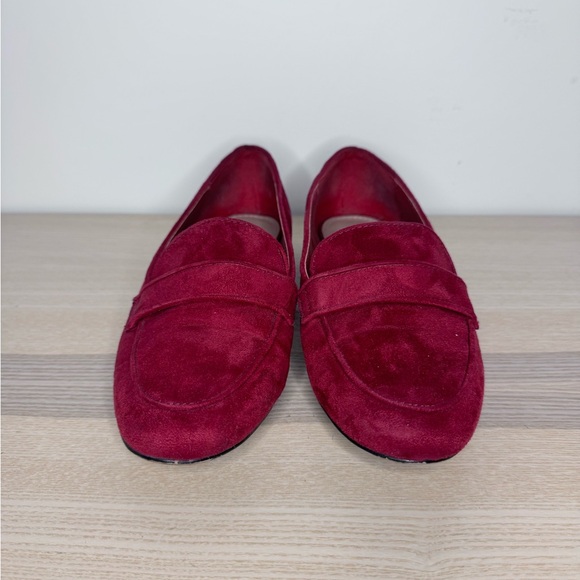 Aldo Red Suede Loafers - Picture 2 of 5